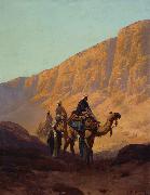 Rudolf Wiegmann Caravan passing through a wadi France oil painting artist